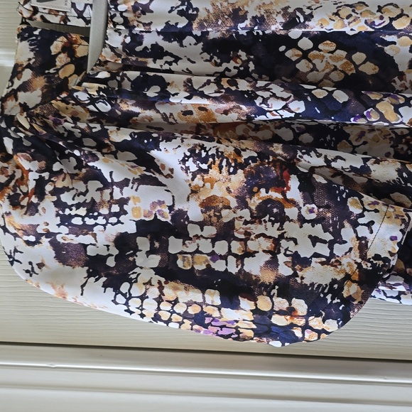 WORTHINGTON BRAND WOMEN'S PURPLE & WHITE SHORT SLEEVE BLOUSE SIZE XL - Picture 8 of 14